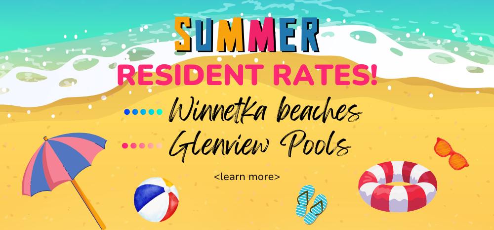 Resident Rates for Glenview Pools and Winnetka Beaches